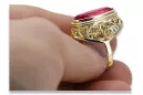 14K Yellow gold Ruby Ring Vintage craft vrc184y